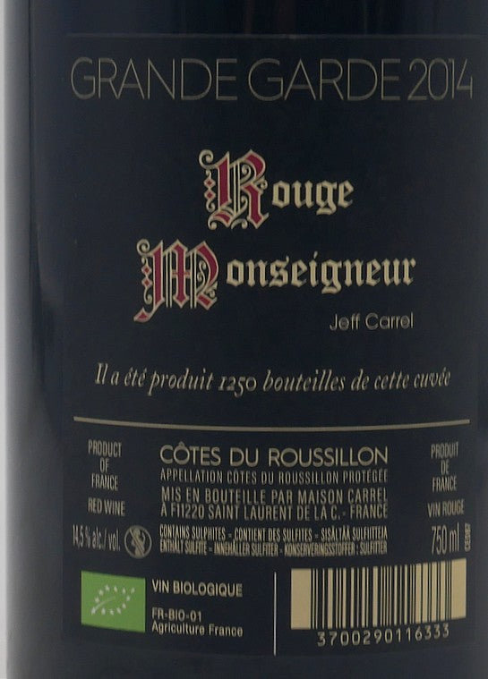 Rouge Monseigneur 2014