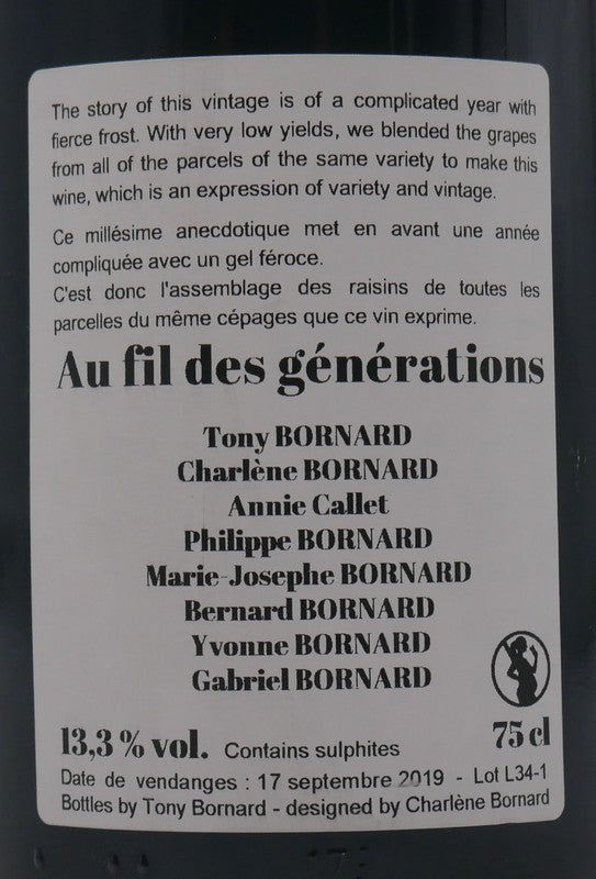 Ploussard Au fil des générations 2019 (1 bouteille max.)