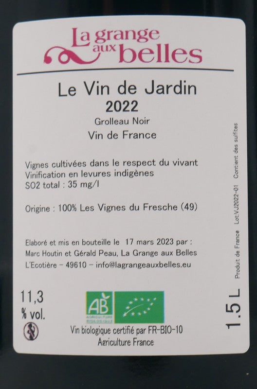 Le Vin de Jardin 2022 MAGNUM