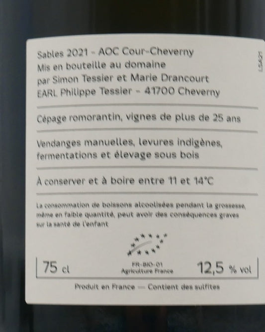 Cour-Cheverny Les Sables 2022 | Domaine Tessier