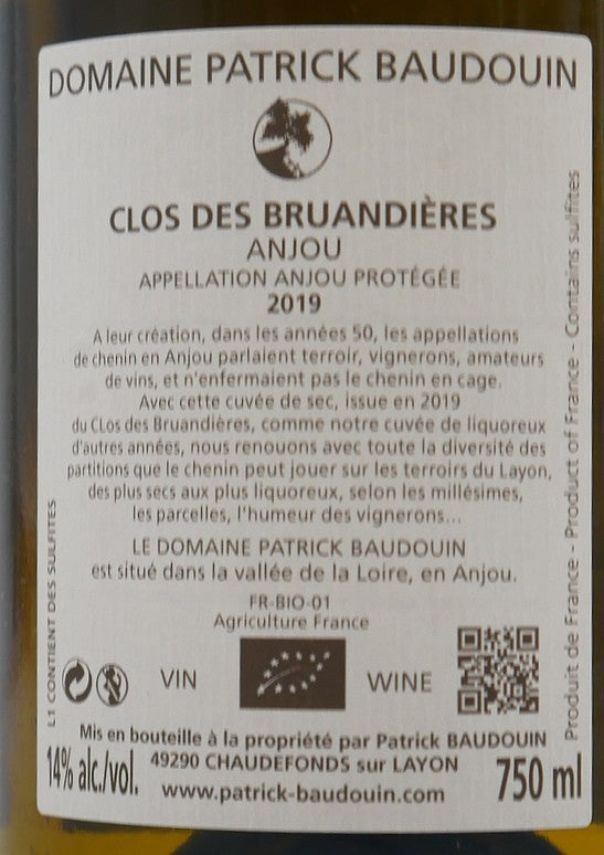 Anjou Clos des Bruandières 2019