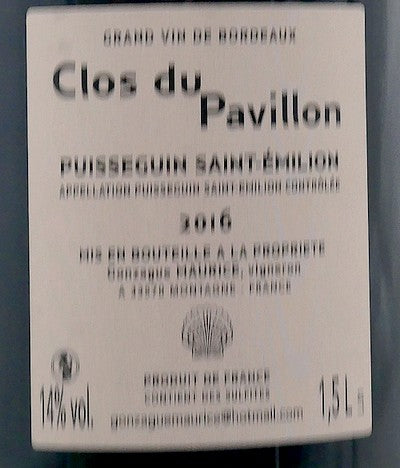 Clos du Pavillon 2016 MAGNUM