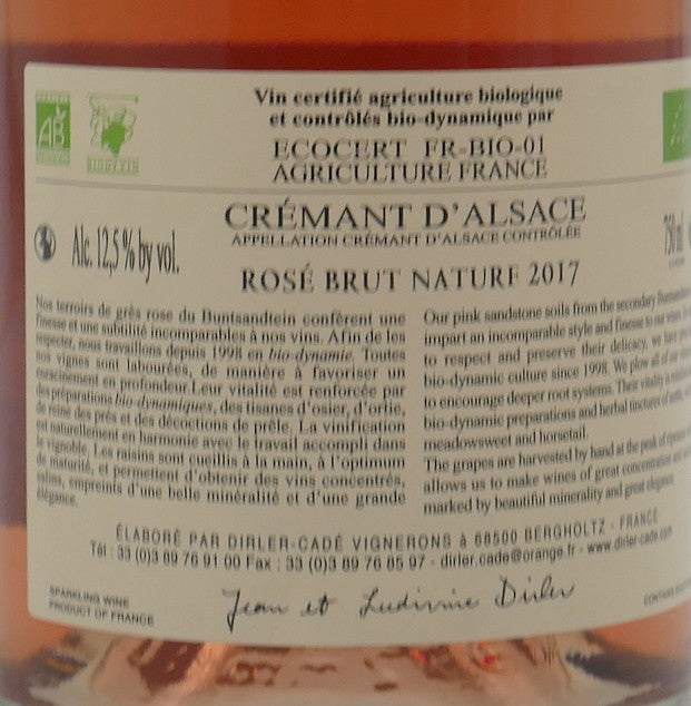 Crémant d’Alsace 2018 Rosé Brut Nature