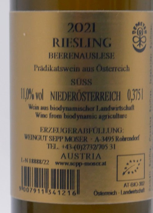 Riesling Beerenauslese 2021 - bouteille de 37.50cl