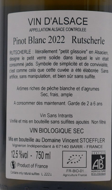 Pinot blanc Rutscherle 2022 nature