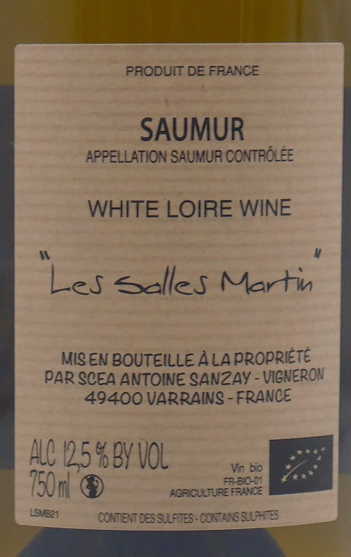 Saumur blanc Les Salles Martin 2021