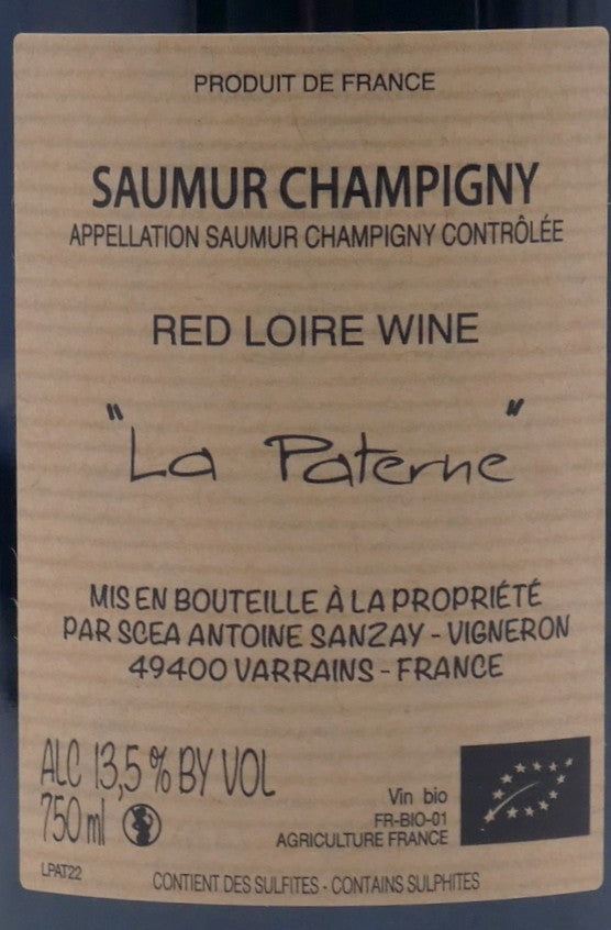 Saumur-Champigny rouge La Paterne 2022