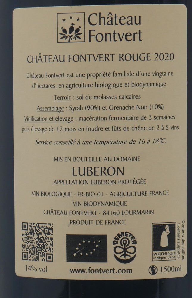 Château Fontvert rouge 2020 MAGNUM