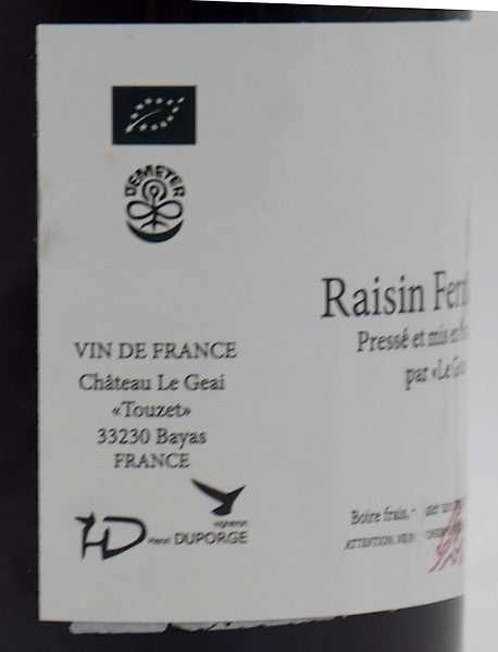 Bourru -jus de raisin (partiellement) fermenté 75 cl