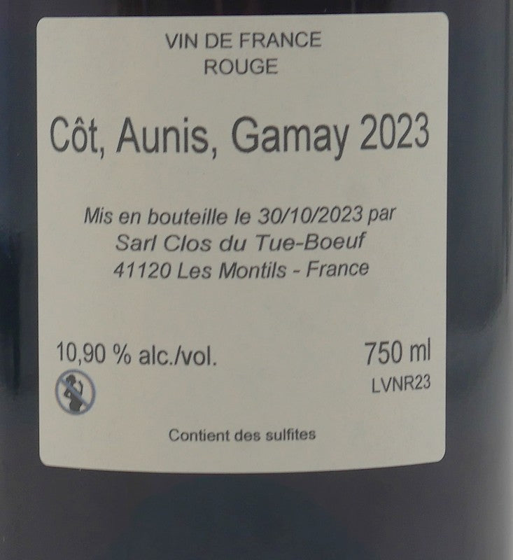 Vin Rouge Nouveau Tue Boeuf 2023