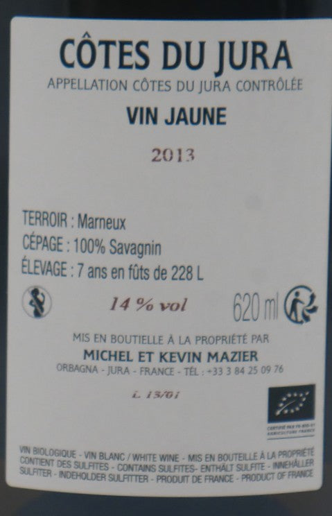 Domaine des Ronces Vin Jaune Côtes du Jura biologique