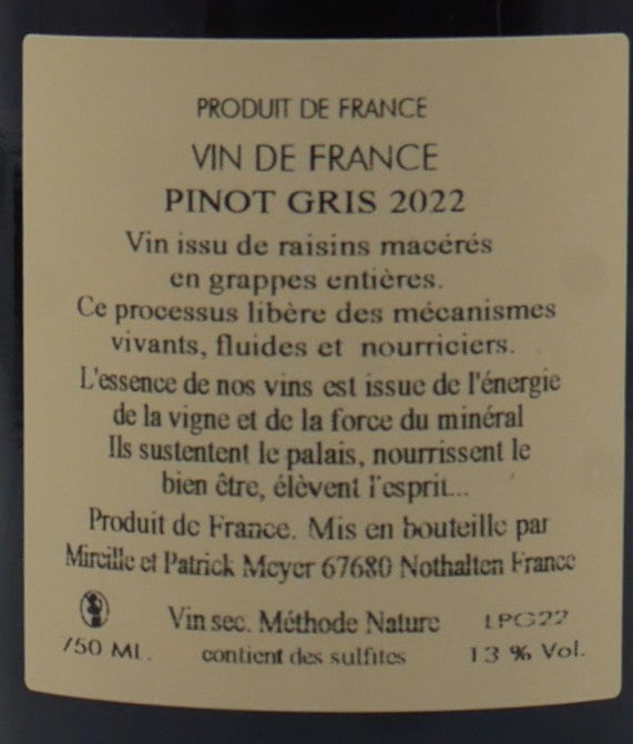 Pinot Gris sec Macération 2023