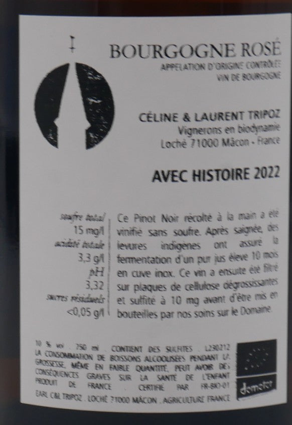 Bourgogne Avec Histoire rosé 2022