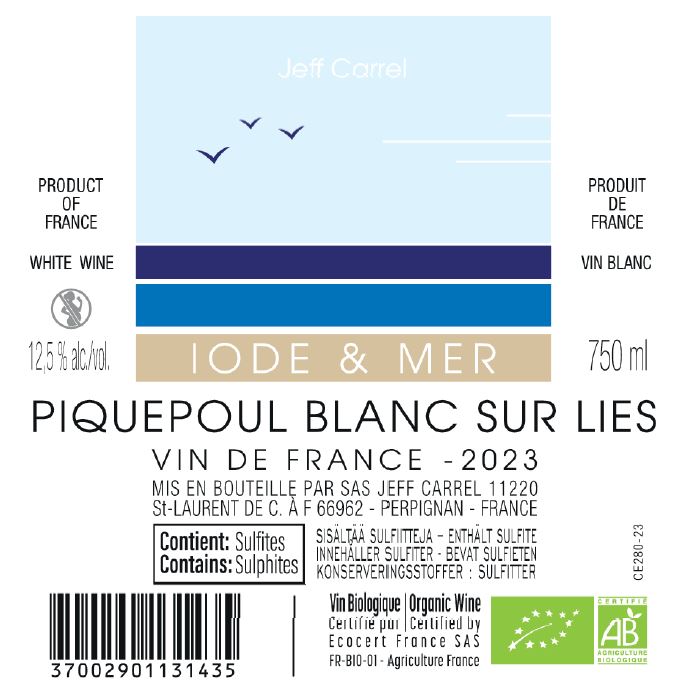 Piquepoul blanc sur lies 2023