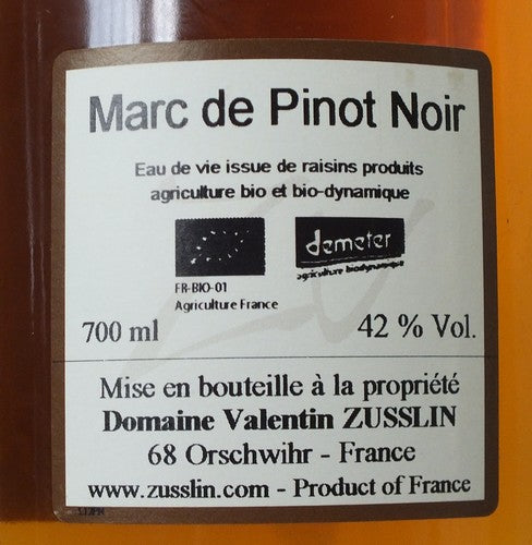 Marc de Pinot noir Demeter
