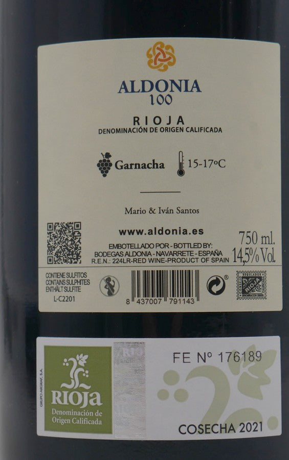 Rioja Aldonia 100 2021