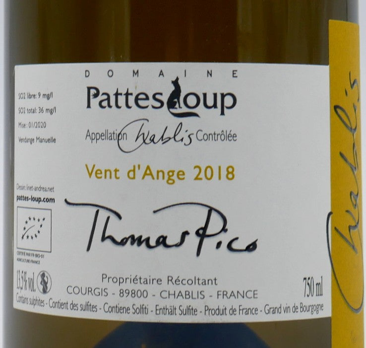 Chablis Vent d'Anges 2018