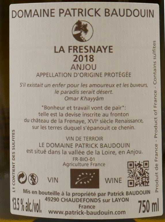 Anjou blanc La Fresnaye 2018
