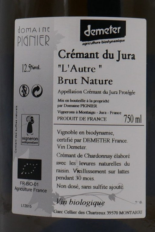 Crémant du Jura L'Autre 2019 Brut Nature