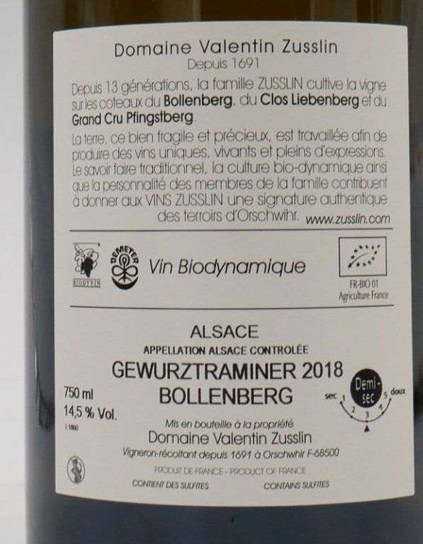 Gewurztraminer demi-sec  Bollenberg 2019
