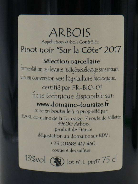 Pinot noir Sur la Côte 2019