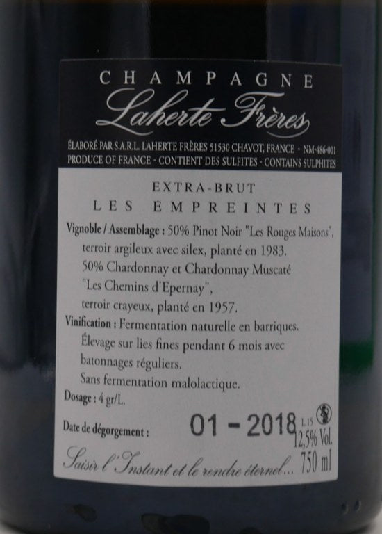 Champagne Les Empreintes extra-brut 2018