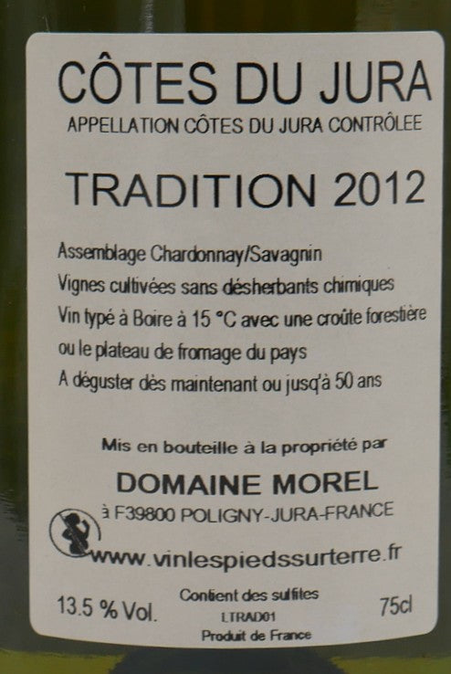 Côtes du Jura Tradition non ouillé 2012