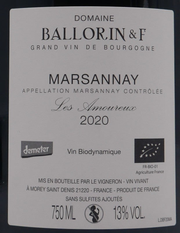 Marsannay rouge Les Amoureux 2020