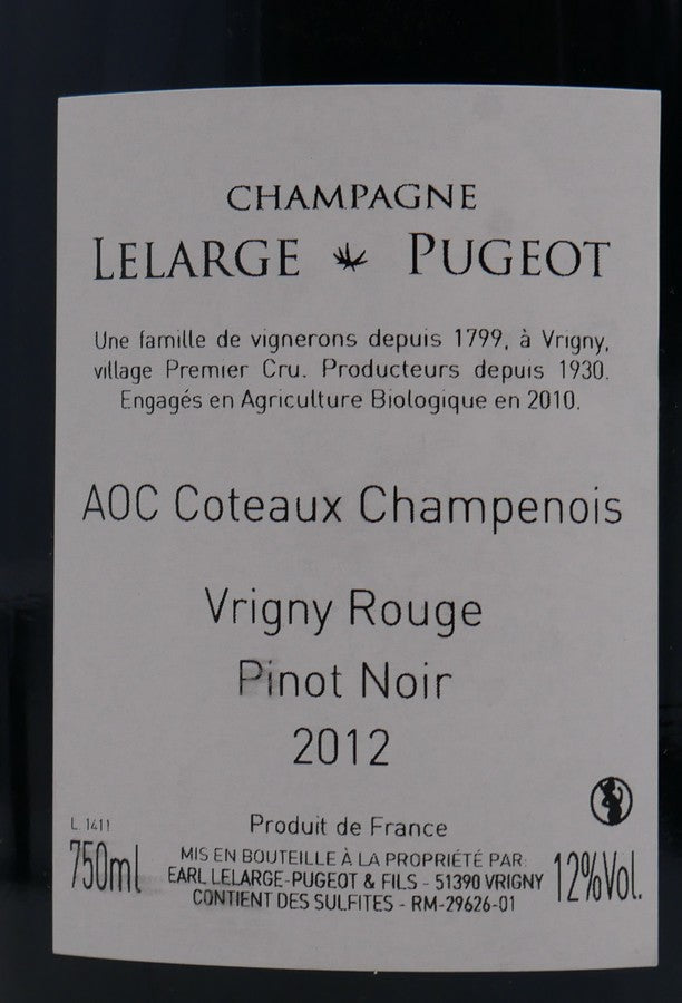 Vrigny Coteaux Champenois rouge 2013