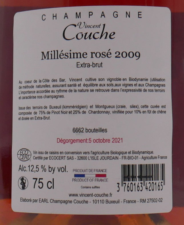 Millésime 2009 rosé Extra-Brut
