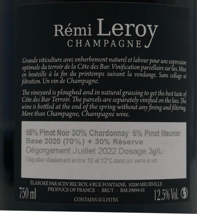 Champagne rosé Rémy Leroy Extra-Brut