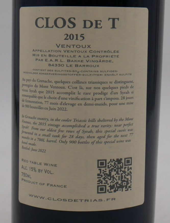 Grandes Terres Clos de T 2015