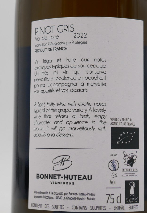 Pinot Gris Bonnet-Huteau 2022