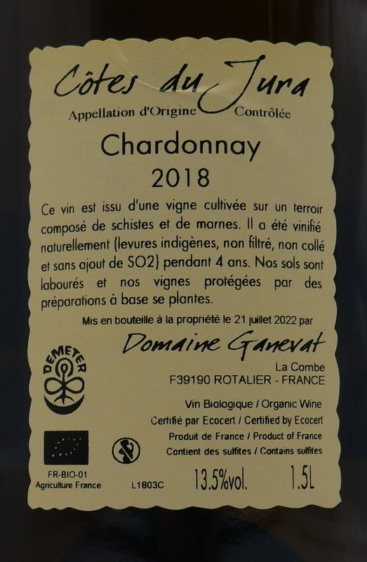 Chardonnay Grusse en Billat 2019 MAGNUM - 1 bout. max par client